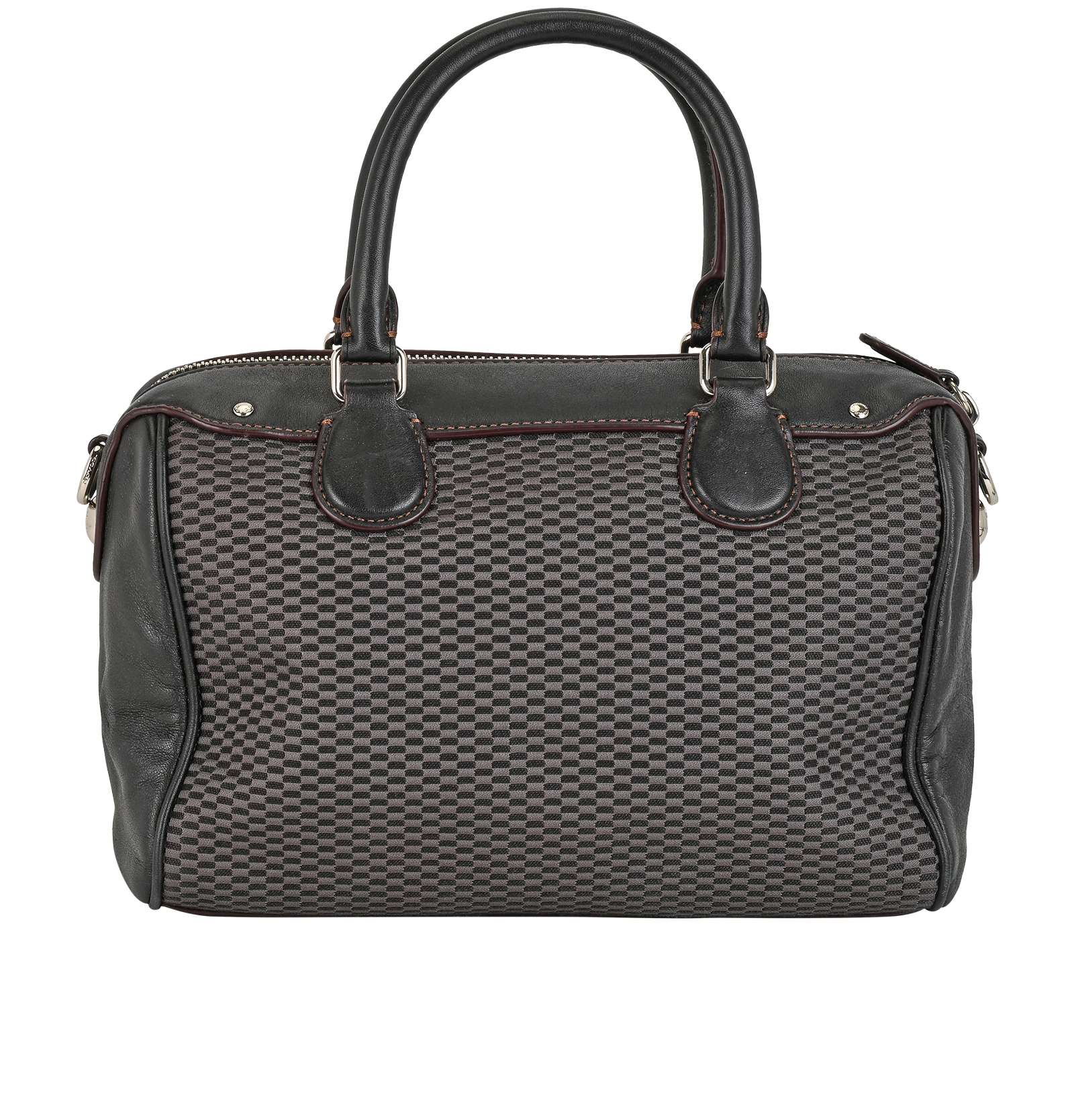 Mini Bennett Satchel, &pound;80, Handbags, Black/Brown, Canvas/Leather, Back view